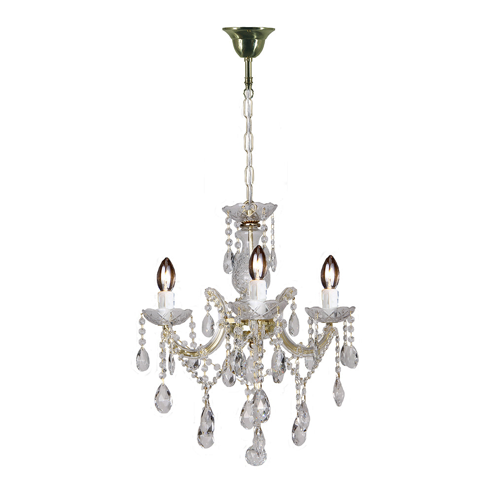 Buy Chandeliers Australia Zurich Chandelier 3 Lights Gold Aluminium - 1000623