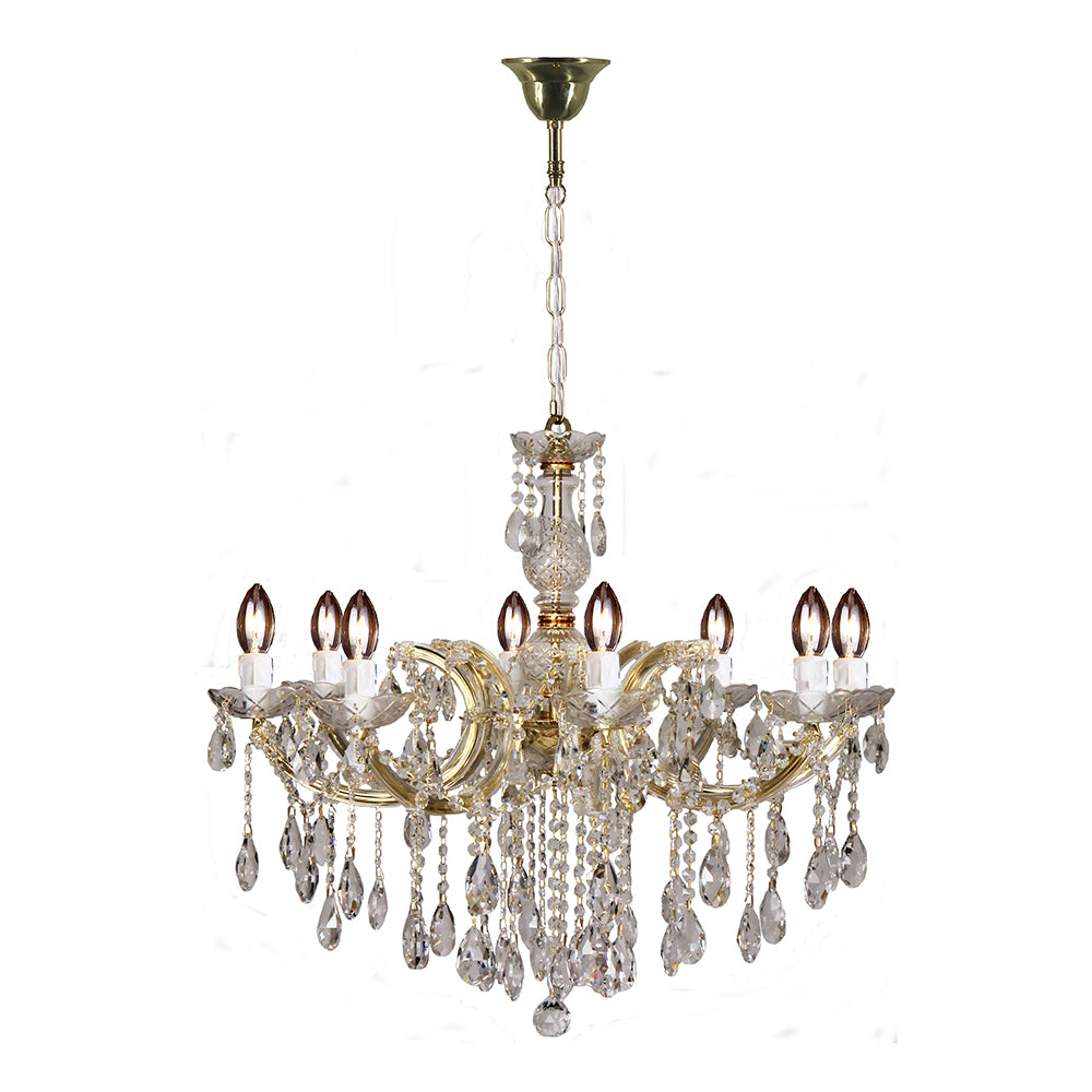 Zurich Chandelier 8 Lights Gold Aluminium - 1000625