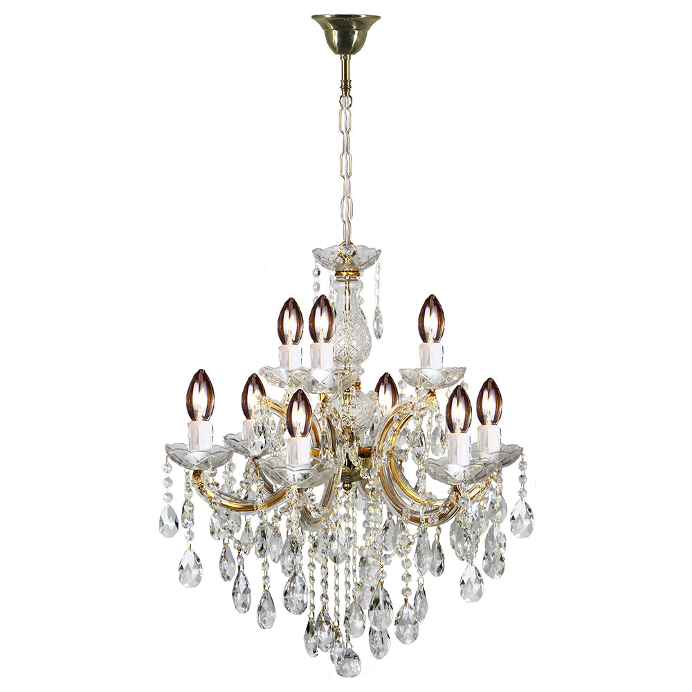 Zurich Chandelier 9 Lights Gold Aluminium - 1000626