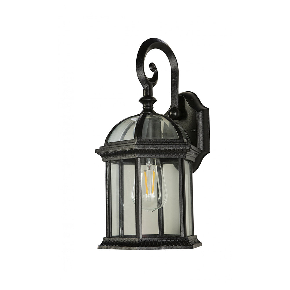Buy Exterior Wall Lights Australia Fiorentino Lighting - TOWER 1 Light Wall Light Down Black
