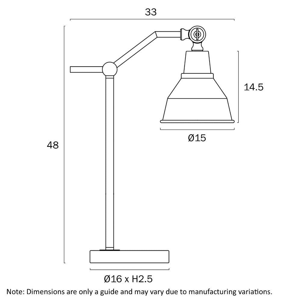 Buy Desk Lamps Australia Kylan Desk Lamp W150mm Black - KYLAN TL15-BK