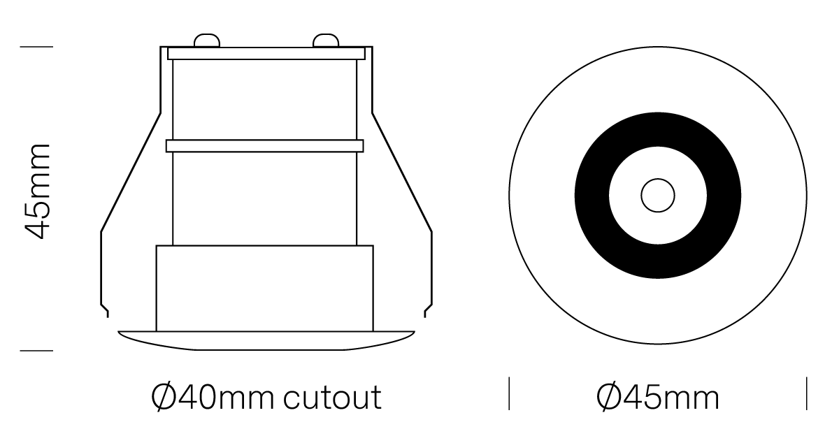 Bath Recessed LED Downlight 2W 3000K White - SI BATH/2W/WH