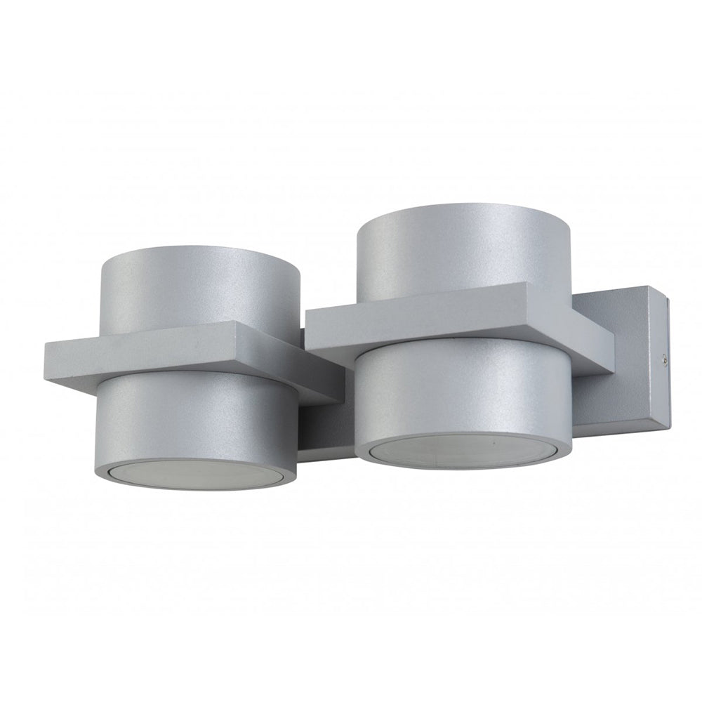 Buy Exterior Wall Lights Australia Fiorentino Lighting - ASTI 2 Light Wall Light Silver