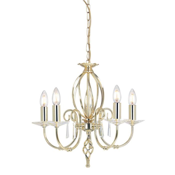 Aegean 5 Light Pendant Polished Brass - AG5-POL-BRASS