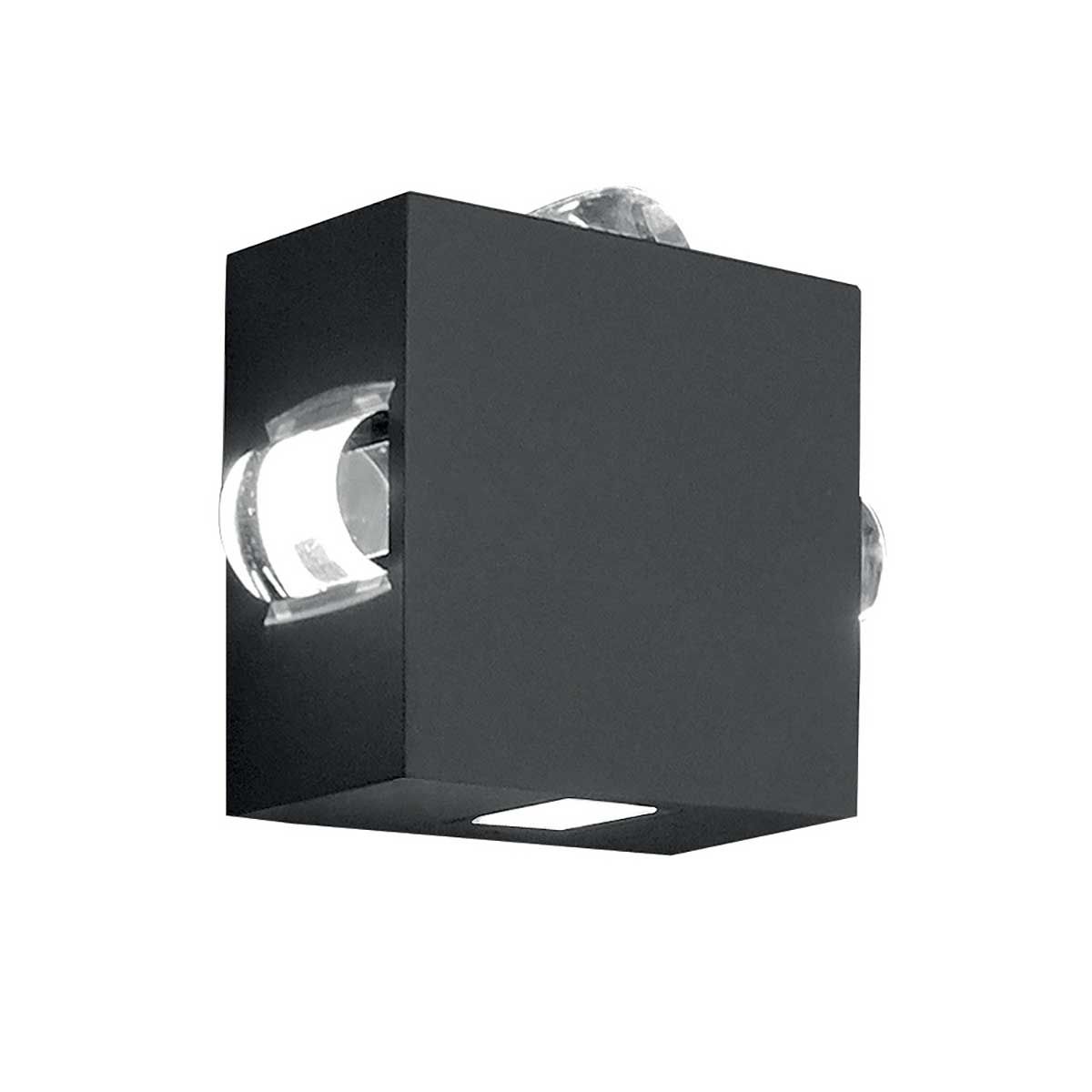 Agner 4 Light LED Wall Light 10W 3000K Graphite - AGNER-4W