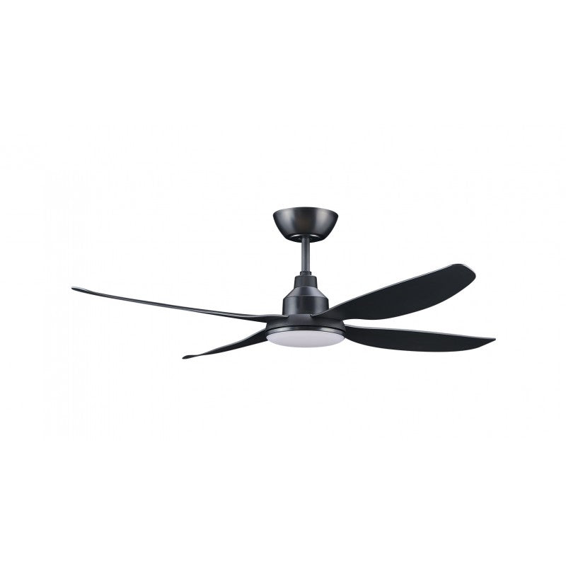 Alaska DC Ceiling Fan 52" Black With CCT LED Light And Remote - ALA1304BL-L