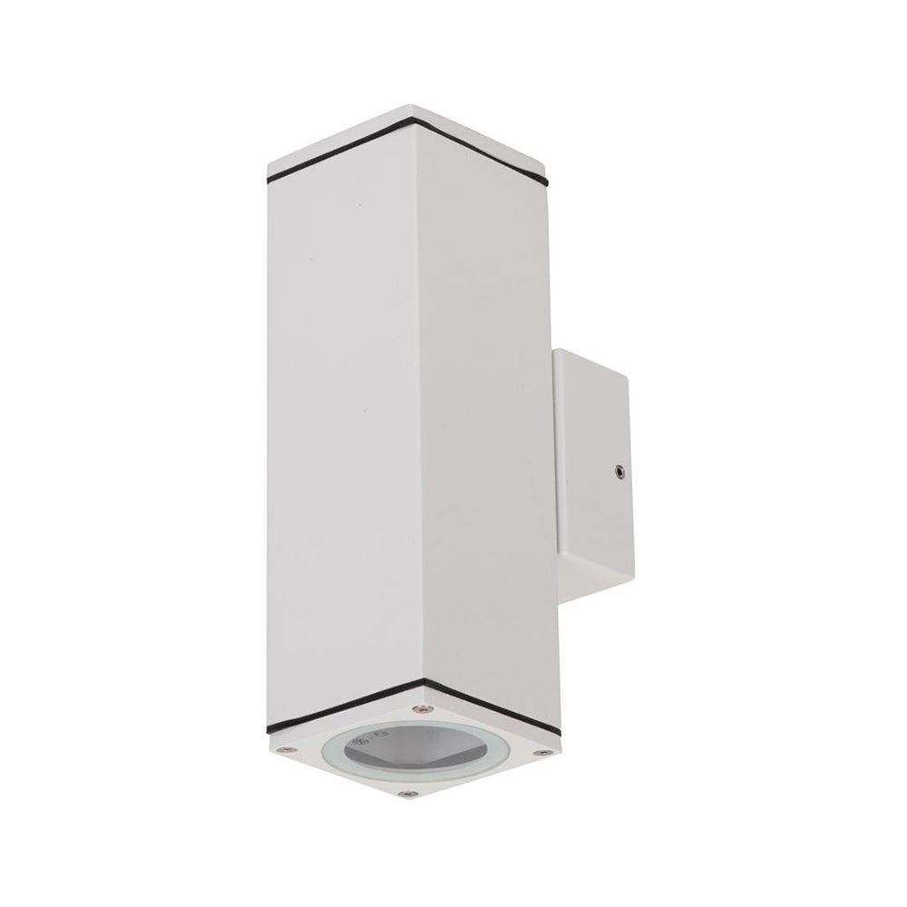 Buy Up / Down Wall Lights Australia Alpha Up & Down Wall 2 Lights H200mm White Aluminium 3000K - 19798
