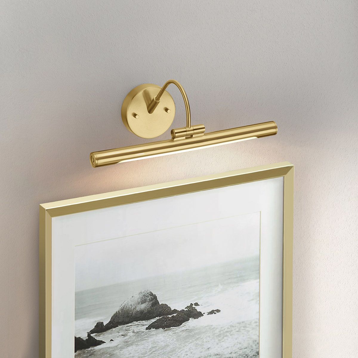 Alton Small LED Picture Light Brushed Brass - ALTON-PL-S-BB