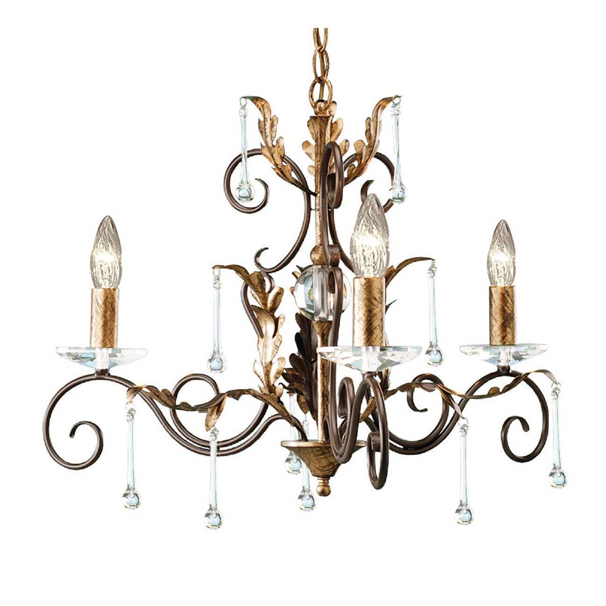 Amarilli 3 Light Pendant Bronze & Gold - AML3-BRONZE