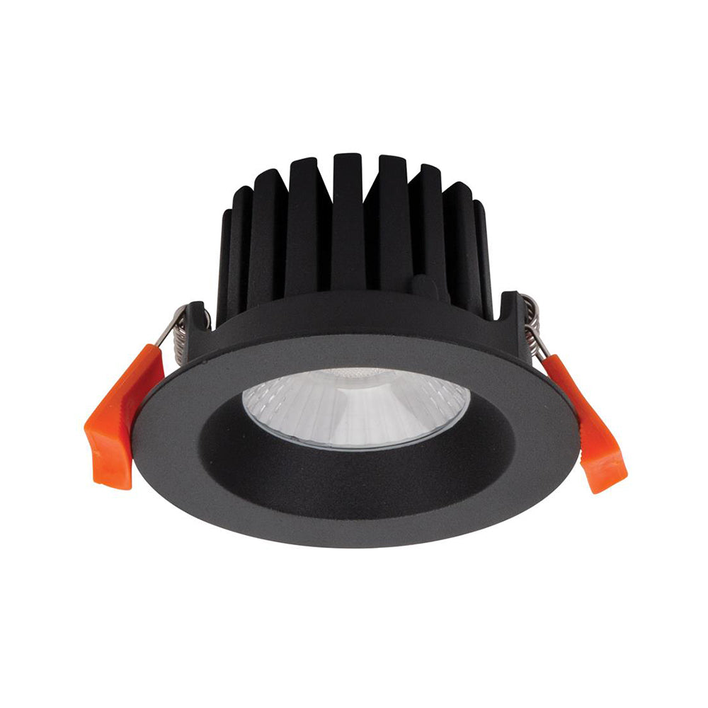 Buy Recessed LED Downlights Australia Aqua Round Recessed LED Downlight 10W Black Aluminium 5000K - 21214