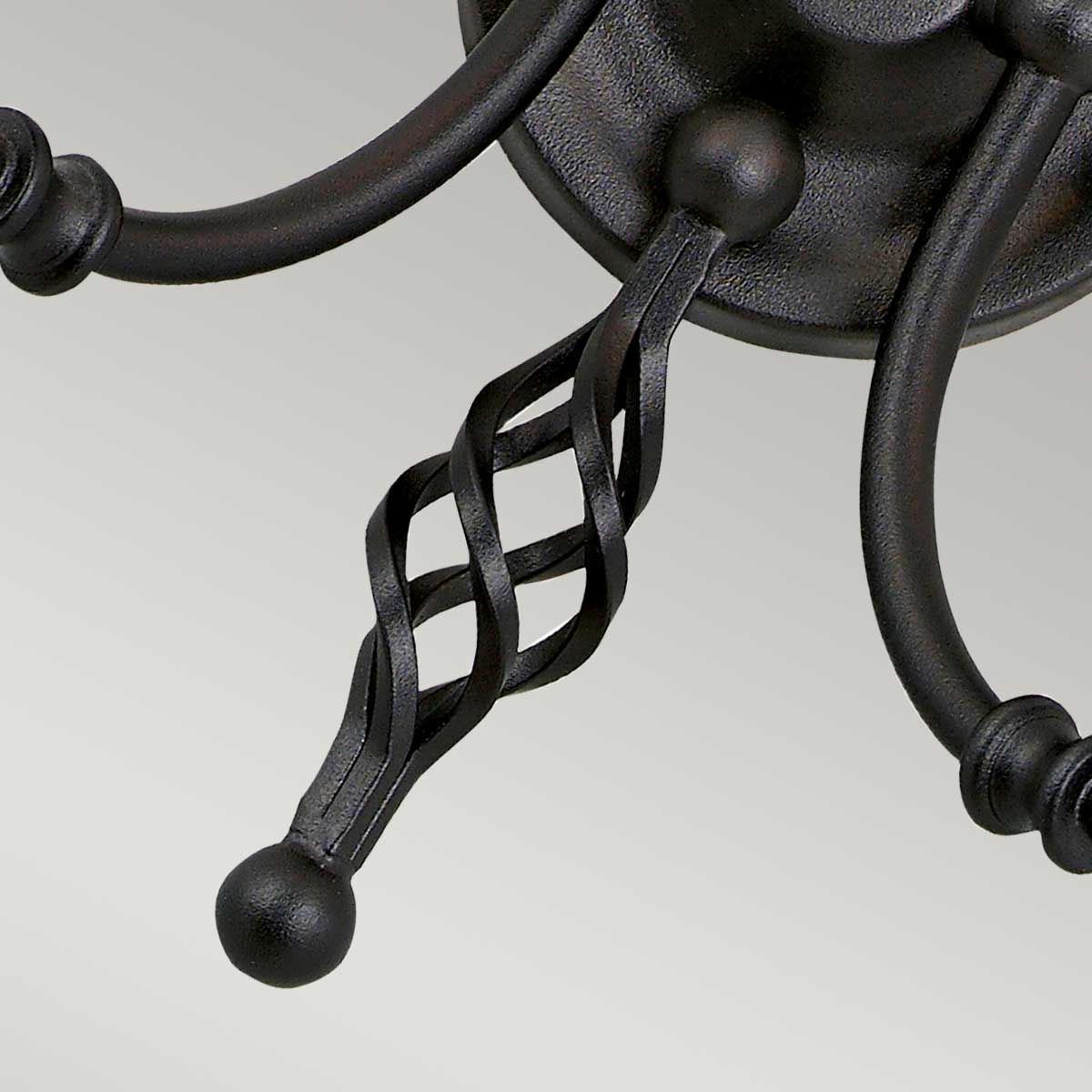 Aries 2 Light Wall Light Black - ART2-BLACK