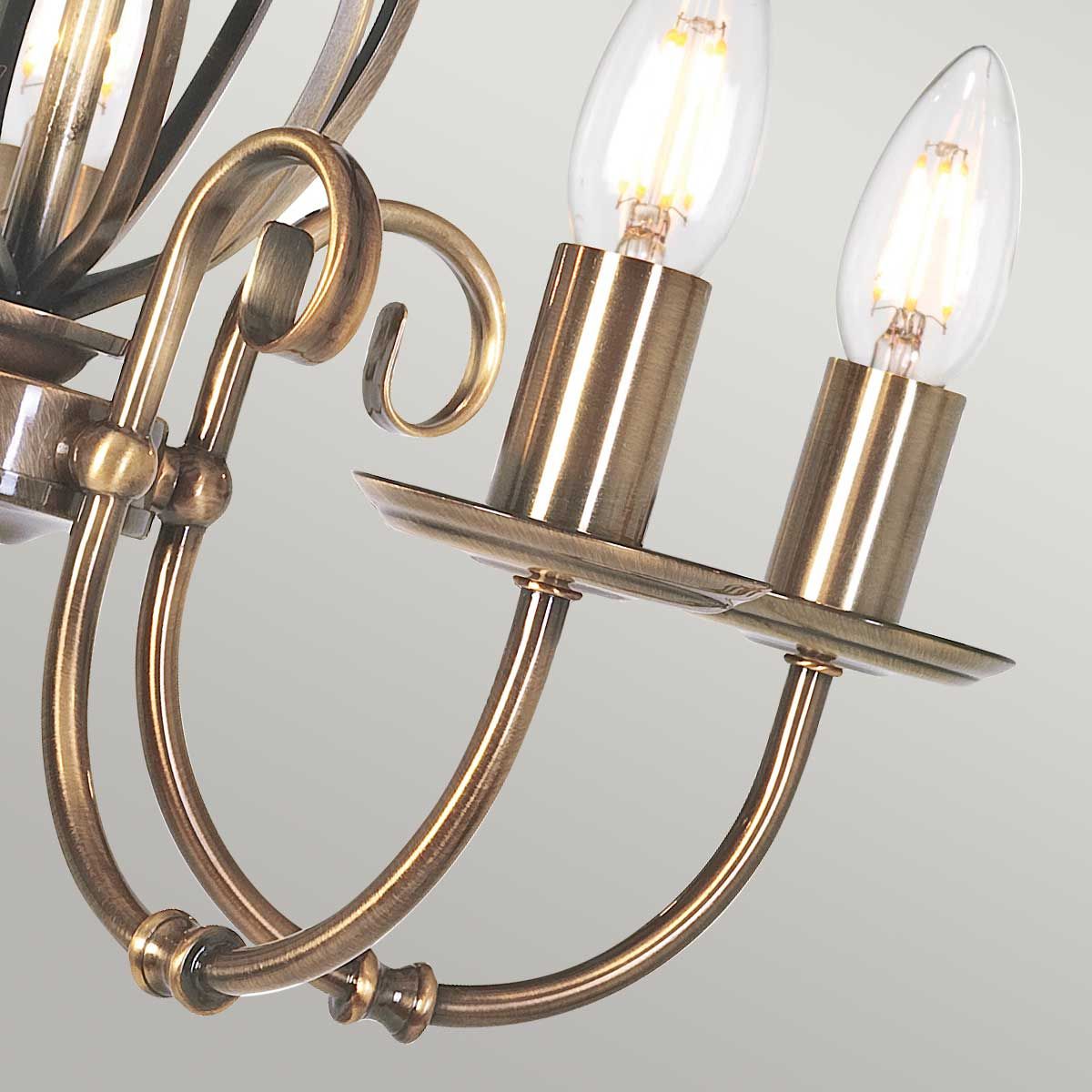 Aries 5 Light Pendant Aged Brass - ART5-AGD-BRASS