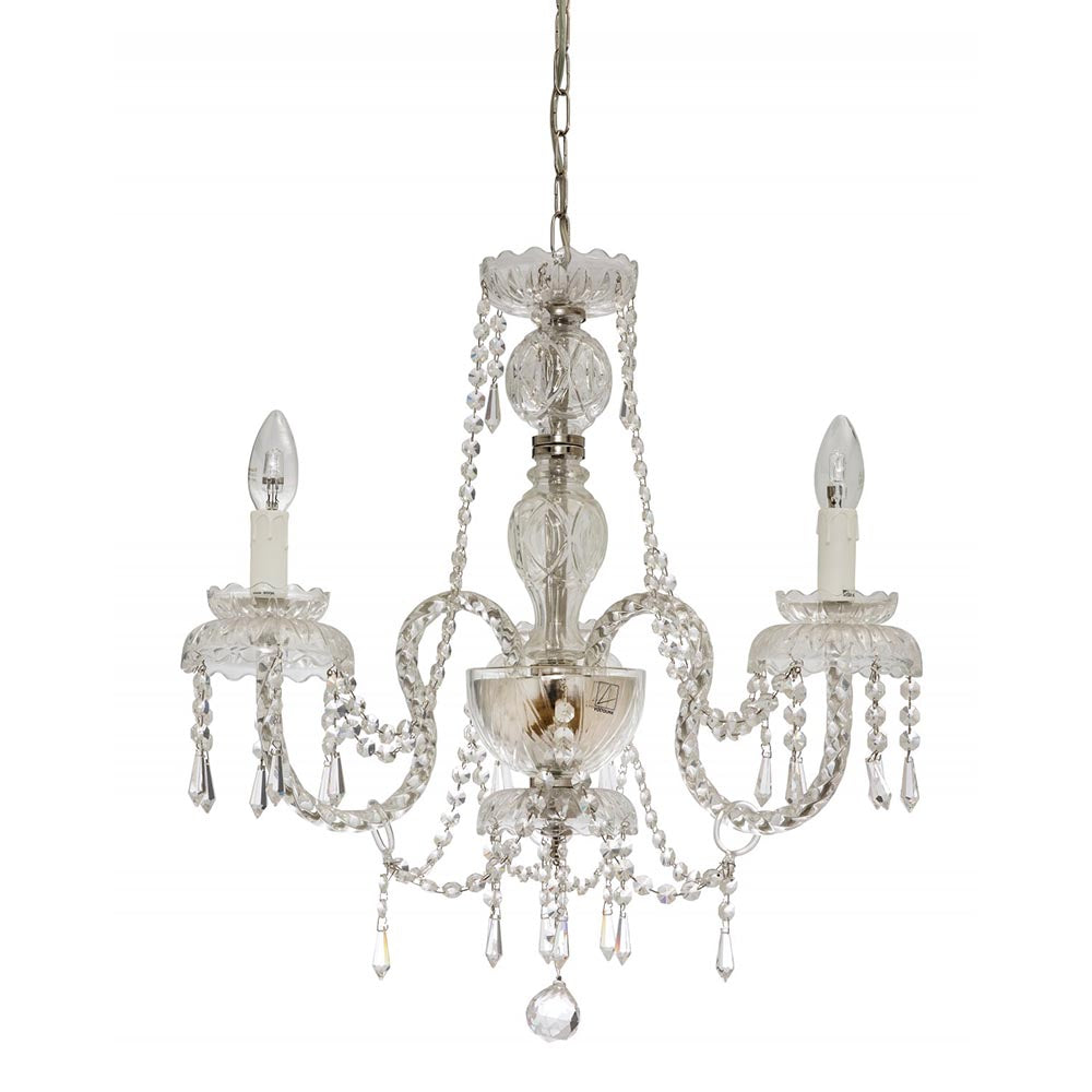 Fiorentino Lighting - ALICANTE 3 Light Crystal Chandelier Chrome