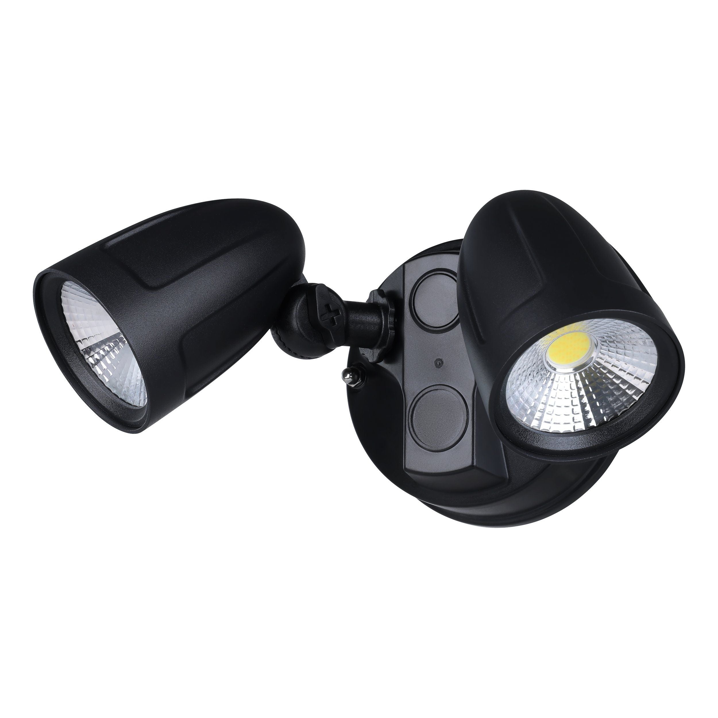 Chopper II LED 2 Light Security Wall Light 15W Tri Colour Black - 206537