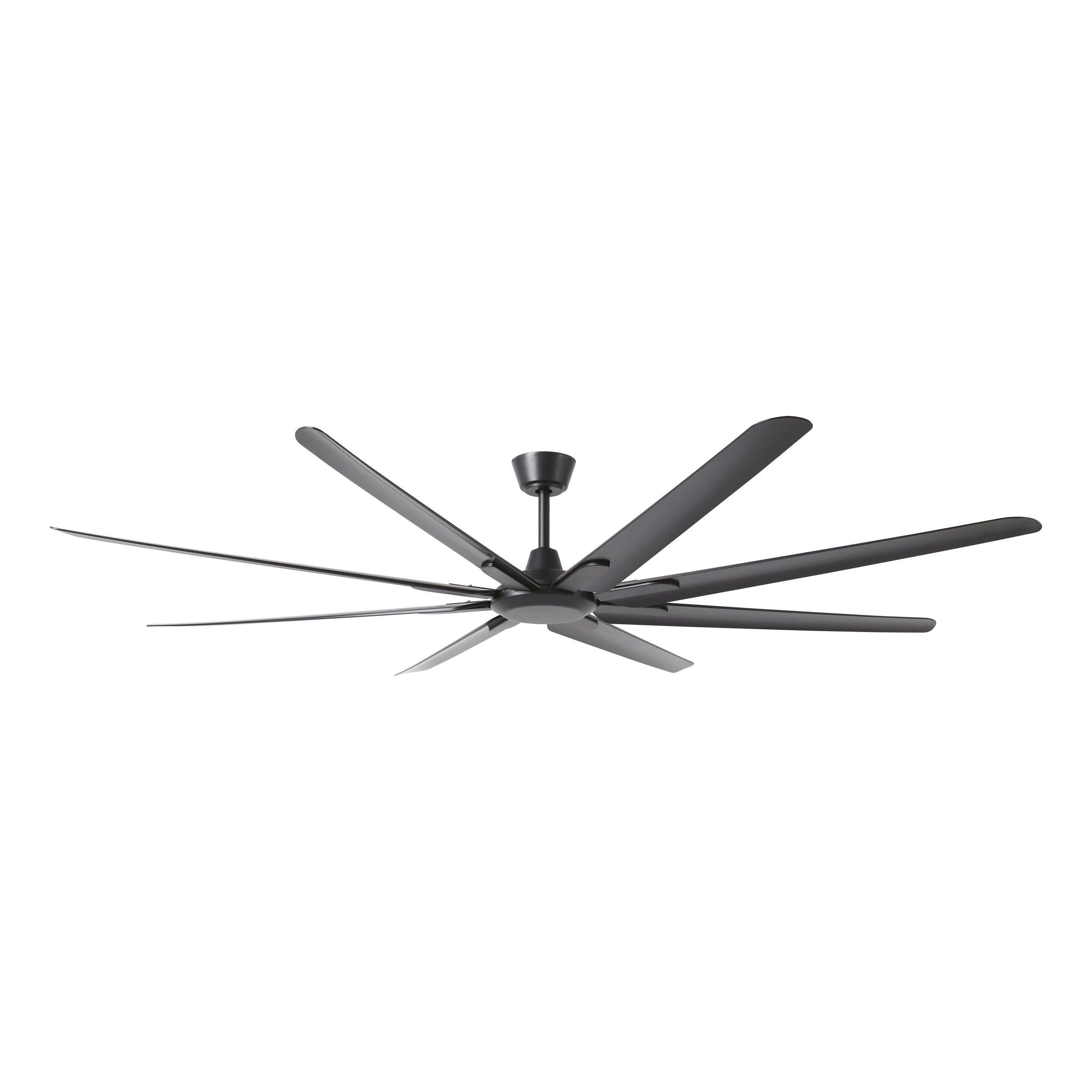 Santorini DC Ceiling Fan 84" Matt Black - 20789702