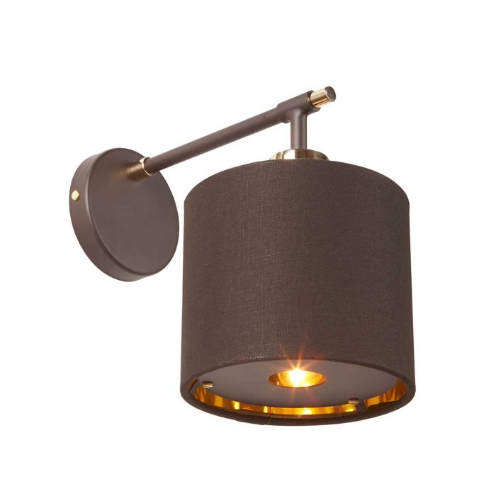 Balance Wall Light Brown & Polished Brass - BALANCE1-BRPB