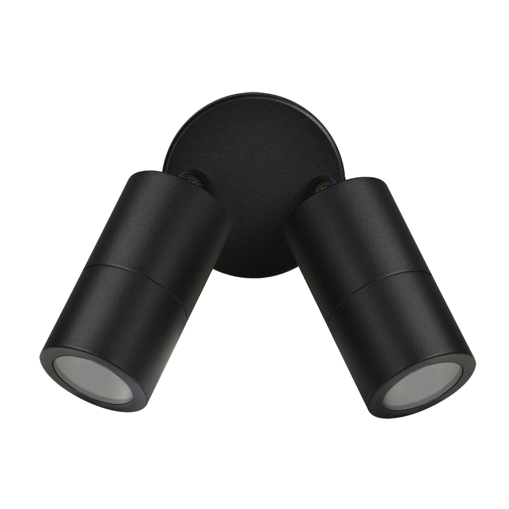 Buy Exterior Wall Lights Australia Beamlite Exterior Wall 2 Lights Black Aluminium - 193199