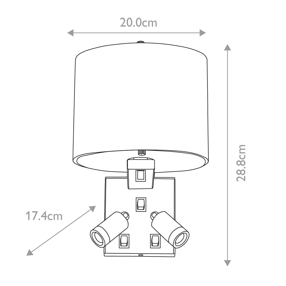 Belmont 3 Light Wall Light Brushed Nickel - BELMONT-3W