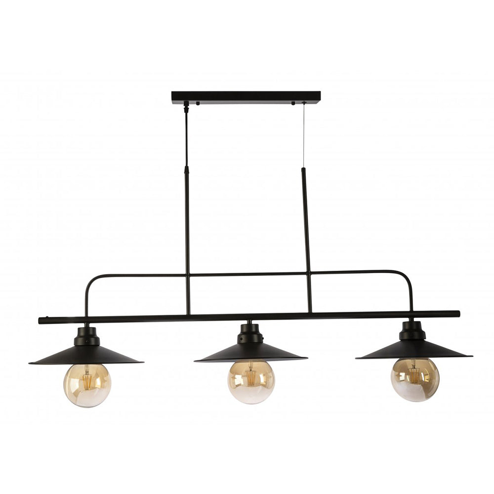 Buy Island Pendant Lights Australia Fiorentino Lighting - EDER 3 Light Black Pendant