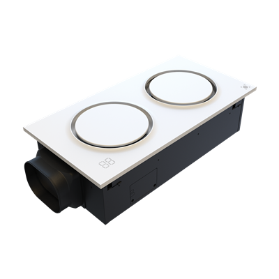 Infinity 6 in 1 Premium Slimline LED Bathroom Heater 25W Tri Color White - 56010