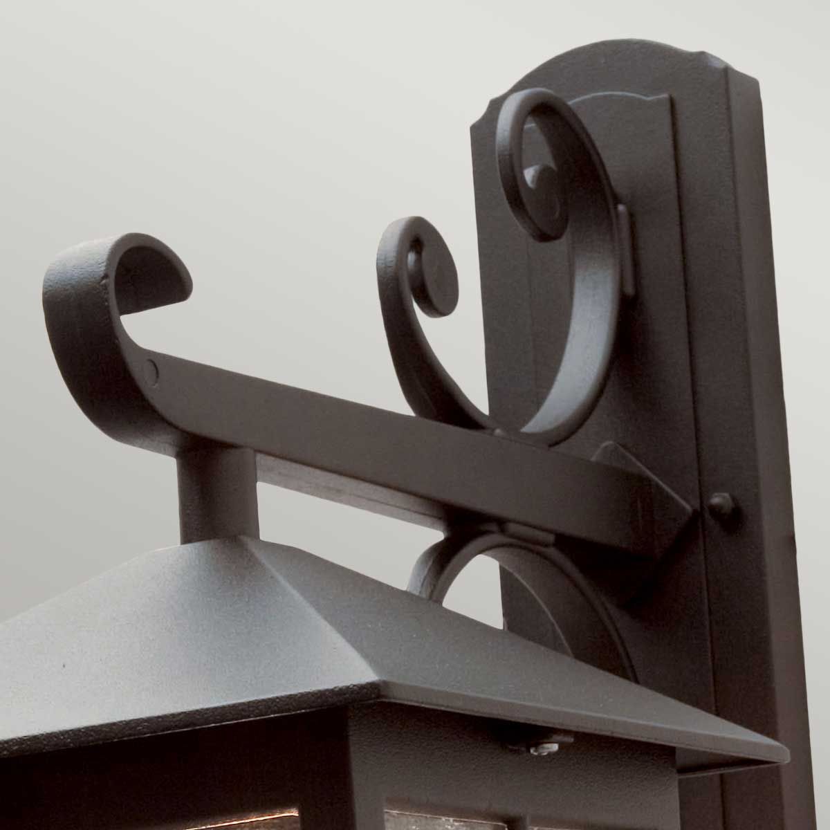 Winchester 400mm Wall Down Lantern Black - BL19-BLACK