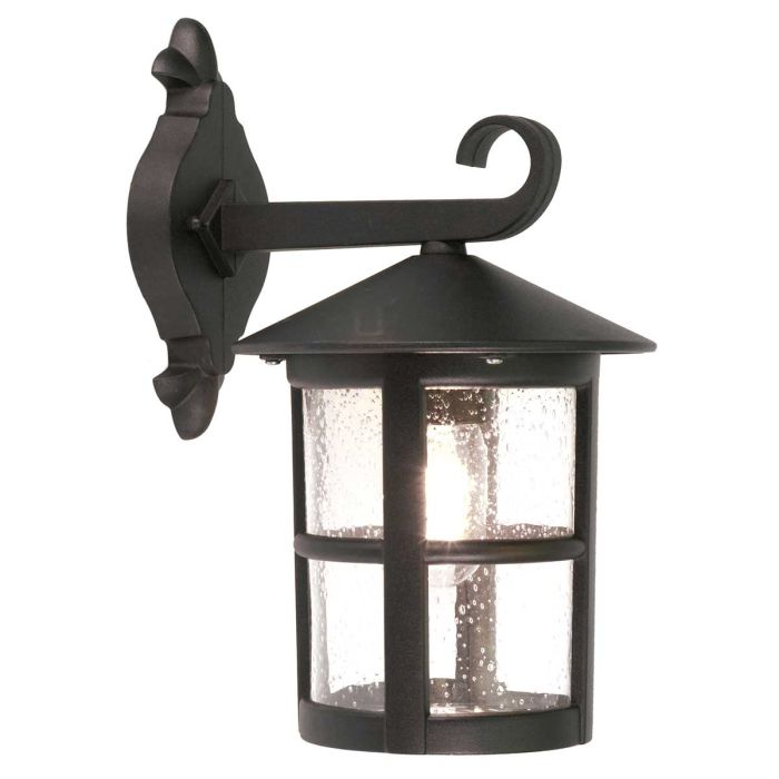 Hereford Large Wall Down Lantern Black - BL21-G-BLACK