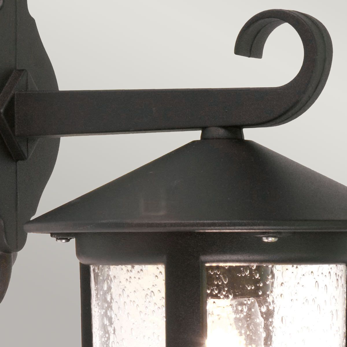 Hereford Large Wall Down Lantern Black - BL21-G-BLACK