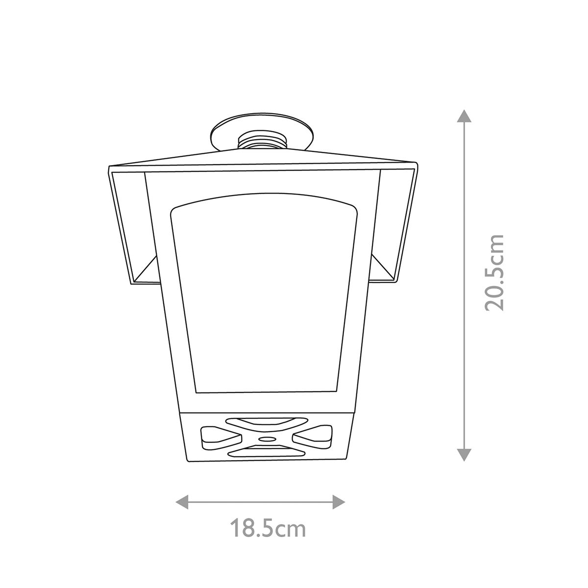 York Ceiling Lantern Black - BL6C-BLACK