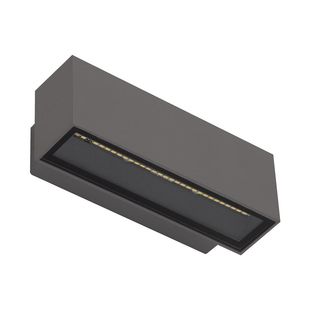 Buy Up / Down Wall Lights Australia Block Up & Down Wall 2 Lights 12W Dark Grey Aluminium 3000K - 19562