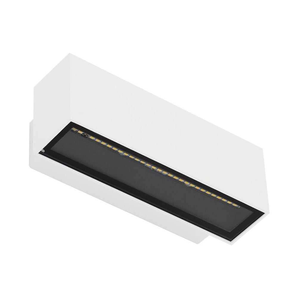 Buy Up / Down Wall Lights Australia Block Up & Down Wall 2 Lights 12W White Aluminium 5000K - 19579