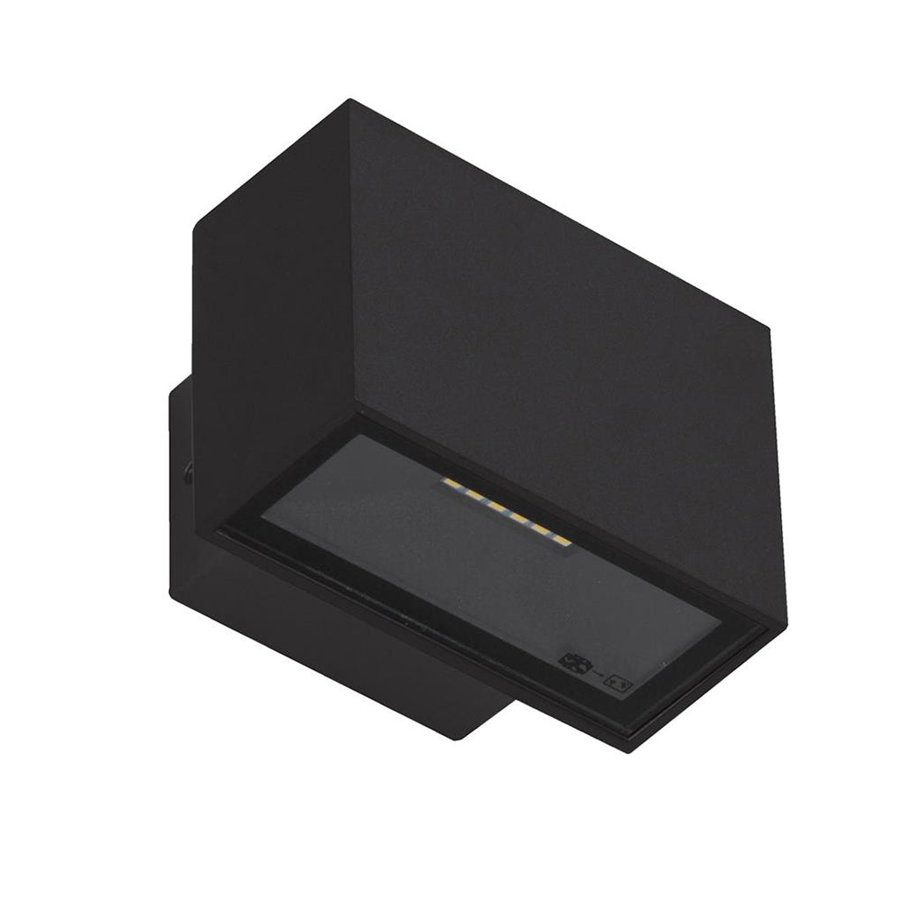 Buy Up / Down Wall Lights Australia Block Up & Down Wall 2 Lights 6W Black Aluminium 5000K - 19545