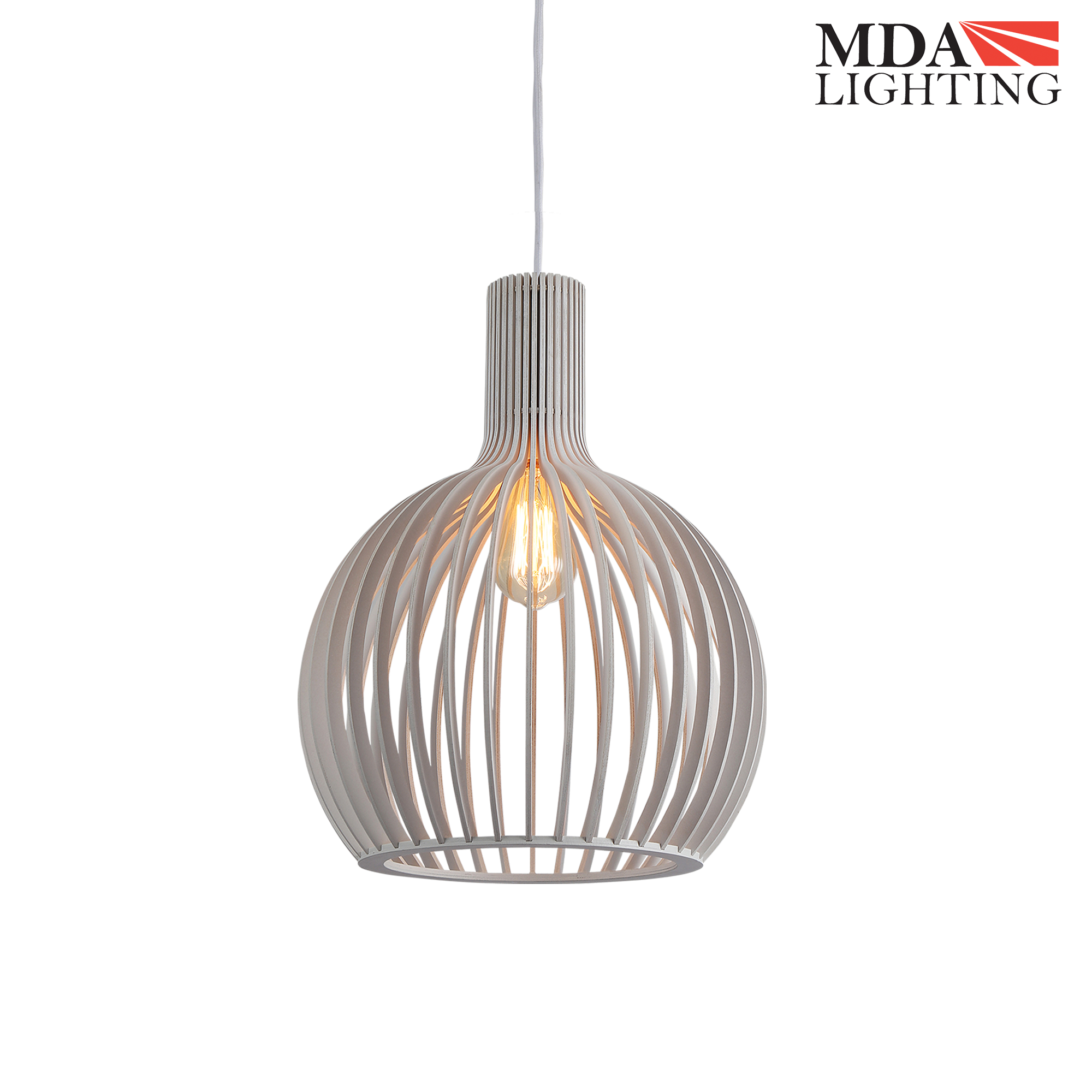 Boaz Large Pendant Light White - MDABOA1LWH