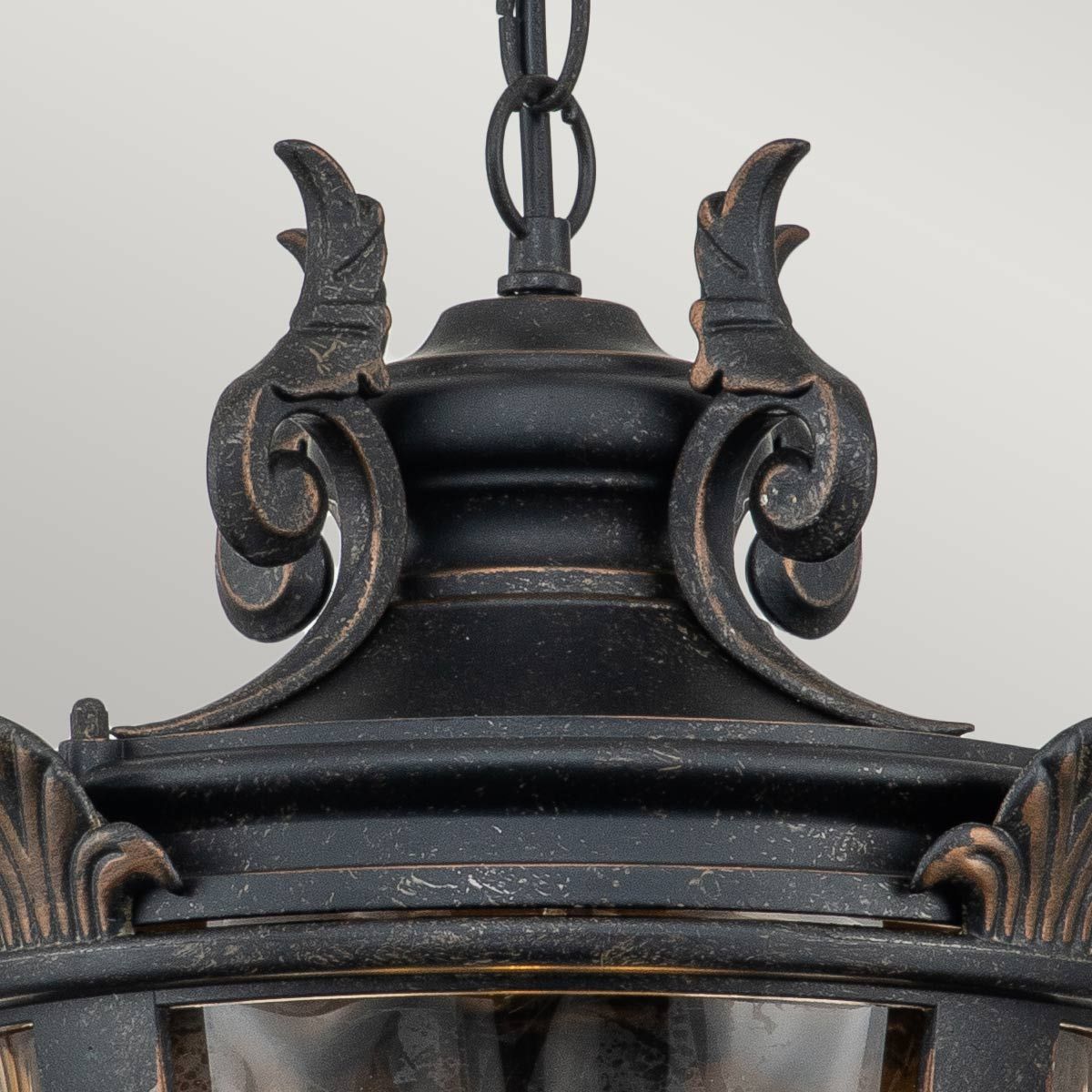 Baltimore Large Ceiling Chain Lantern Weathered Bronze - BT8-L