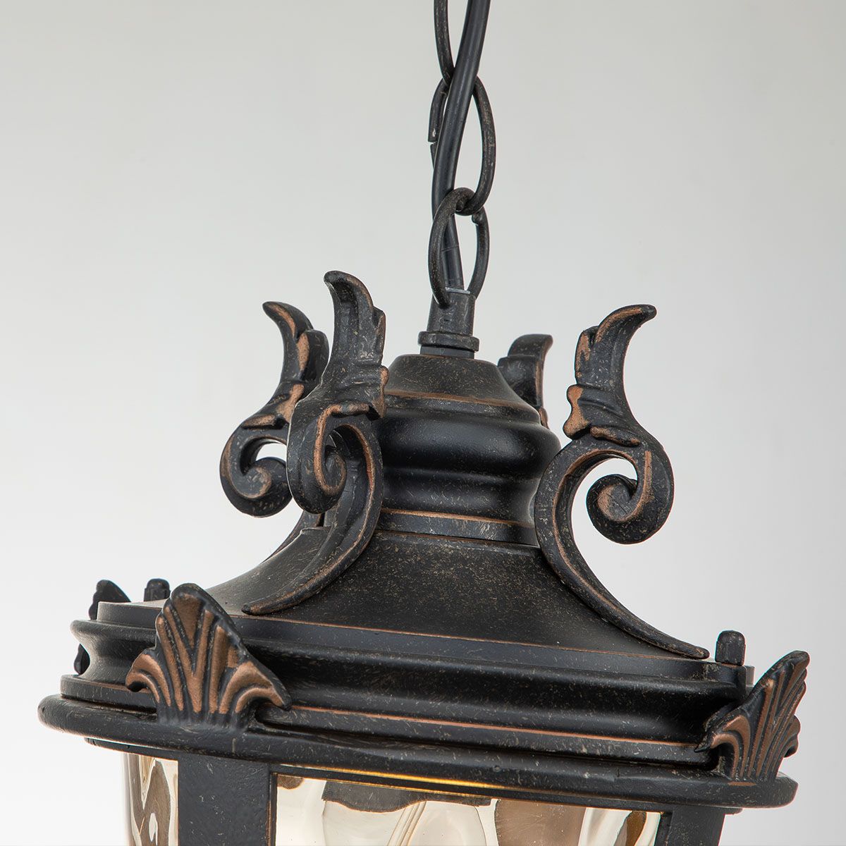 Baltimore Medium Ceiling Chain Lantern Weathered Bronze - BT8-M