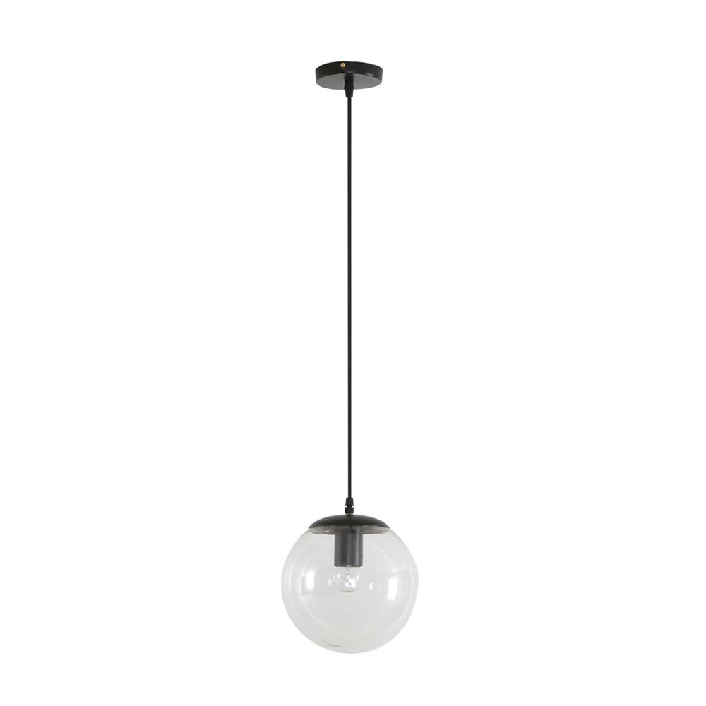 Buy Pendant Lights Australia Bubble Pendant Light W200mm Black Clear Glass - 31450
