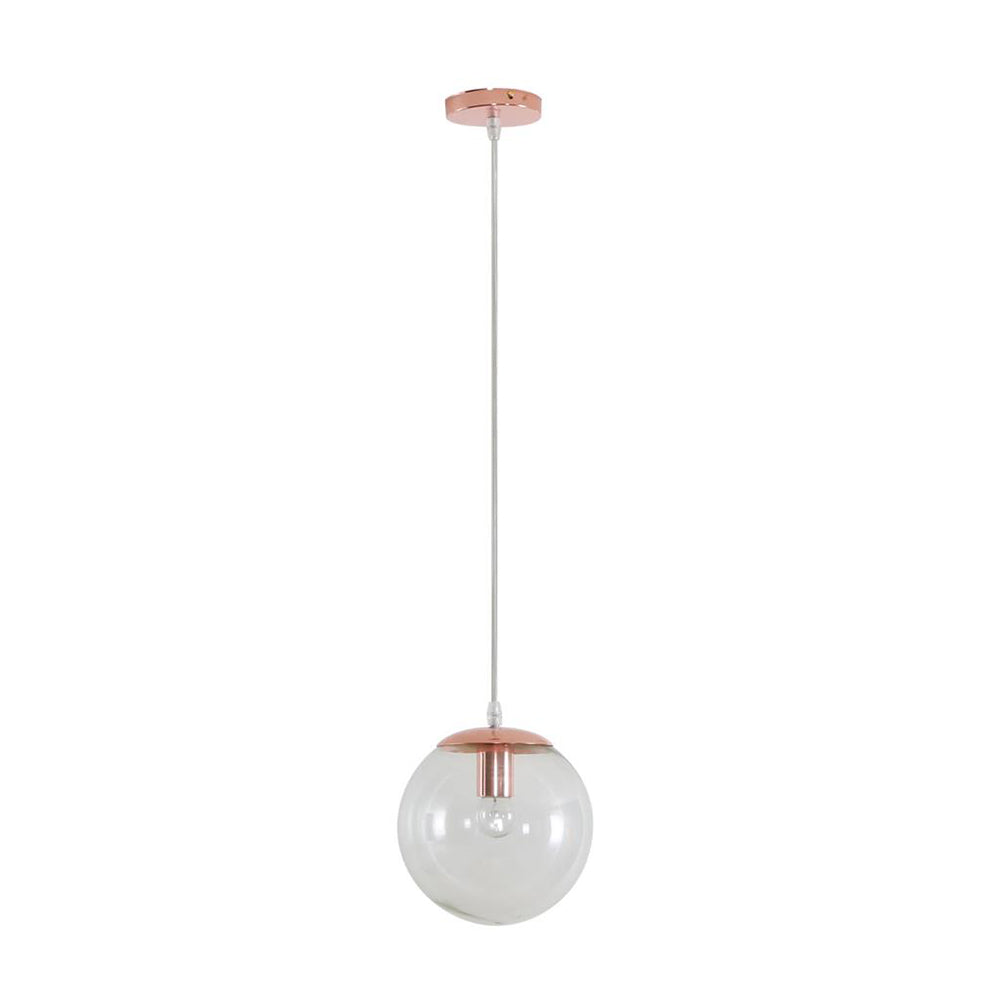 Buy Pendant Lights Australia Bubble Pendant Light W200mm Rose Gold Clear Glass - 31454