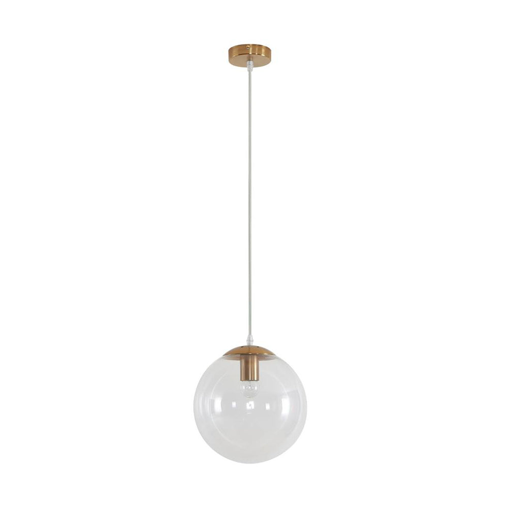 Buy Pendant Lights Australia Bubble Pendant Light W250mm Satin Brass Clear Glass - 31469