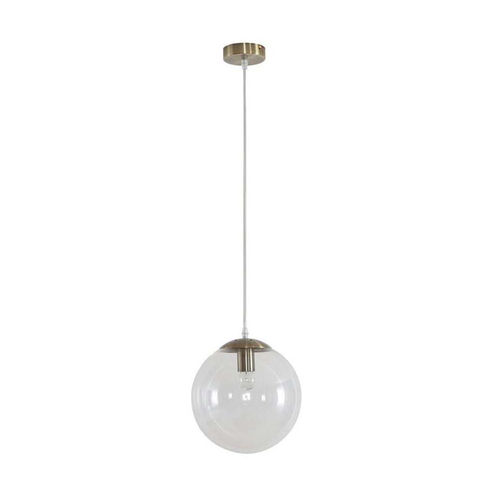 Bubble Pendant Light W250mm Antique Brass Clear Glass - 31470