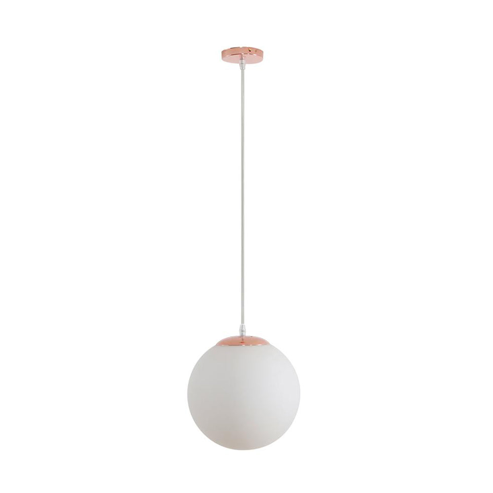 Buy Pendant Lights Australia Bubble Pendant Light W250mm Rose Gold Opal Glass - 31475