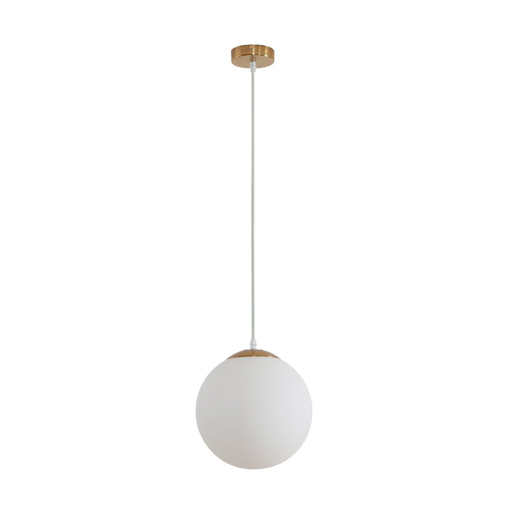 Bubble Pendant Light W250mm Satin Brass Opal Glass - 31476