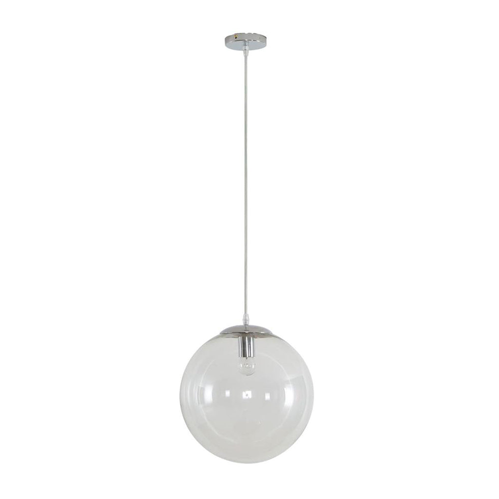 Buy Pendant Lights Australia Bubble Pendant Light W300mm Chrome Clear Glass - 31480
