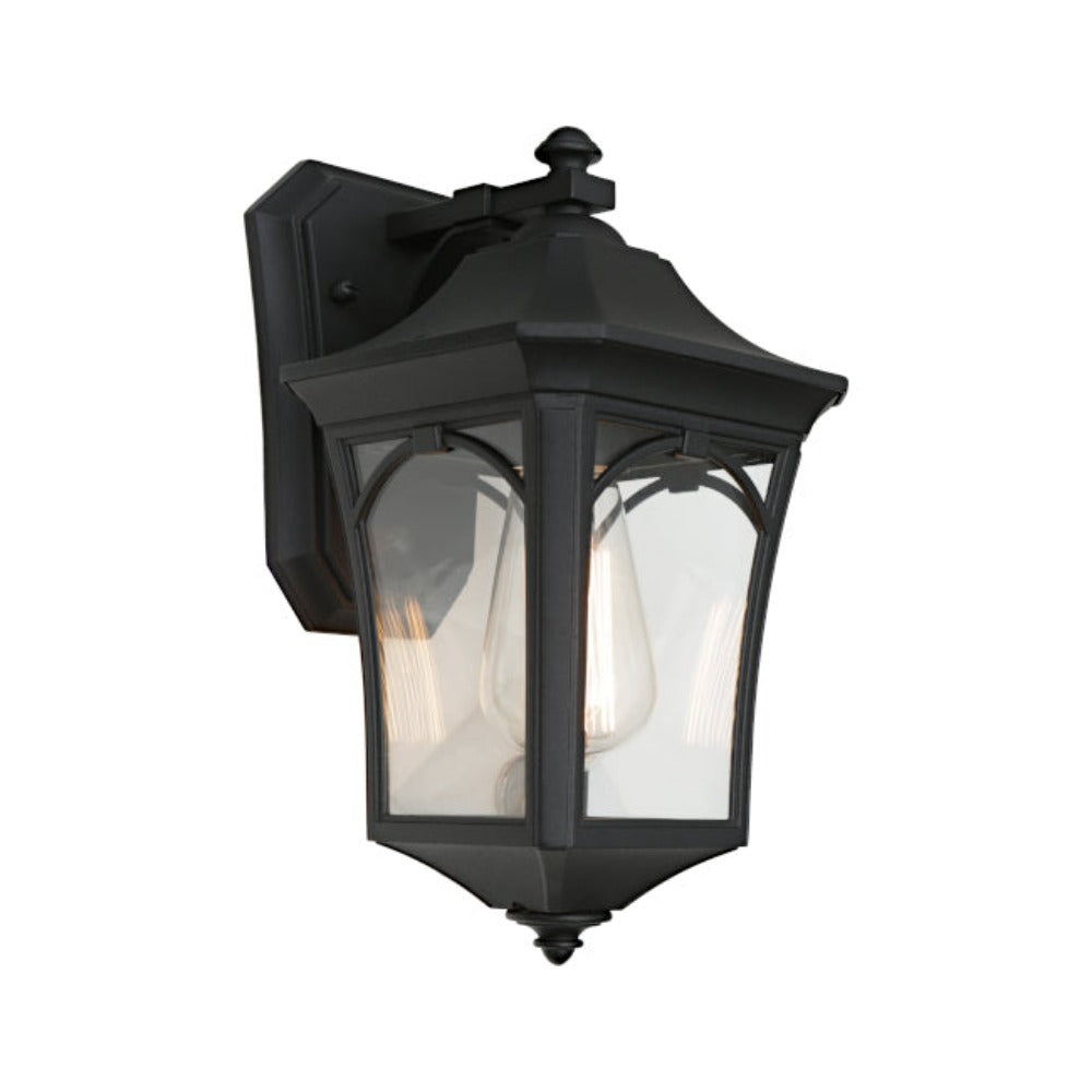 Buy Outdoor Wall Lanterns Australia Burston Small Outdoor Wall Lantern Black - BURS1ESMBLK