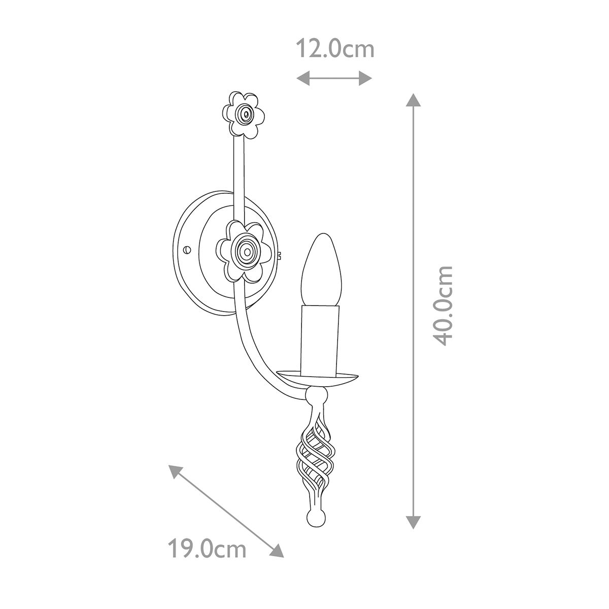 Belfry Steel Wall Light Black - BY1-BLACK