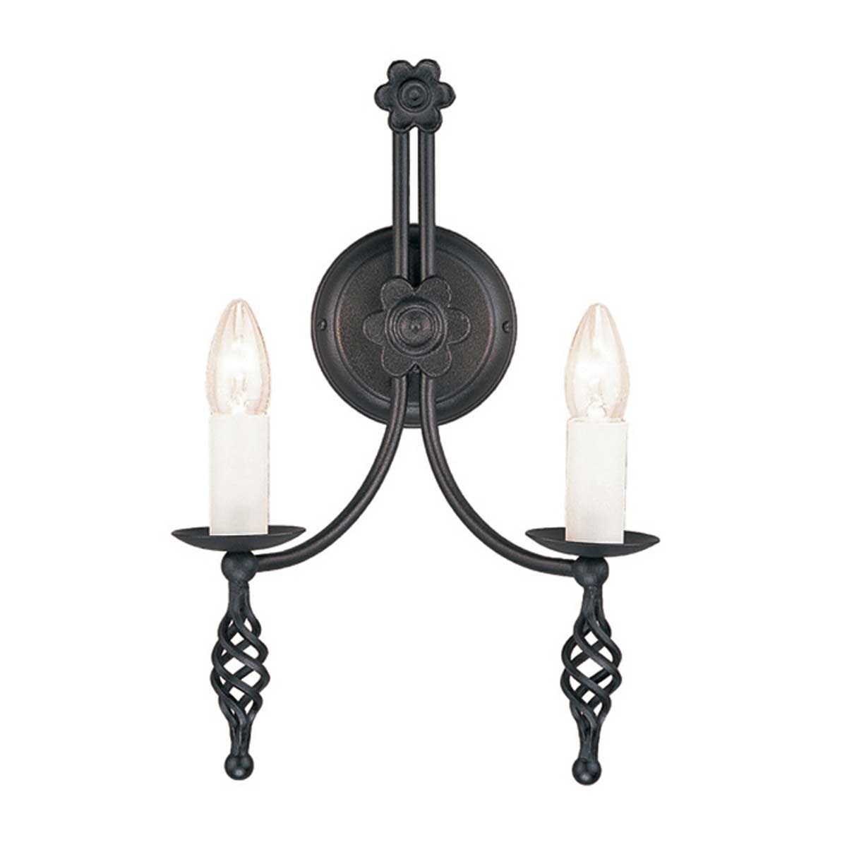 Belfry Steel 2 Light Wall Light Black - BY2-BLACK