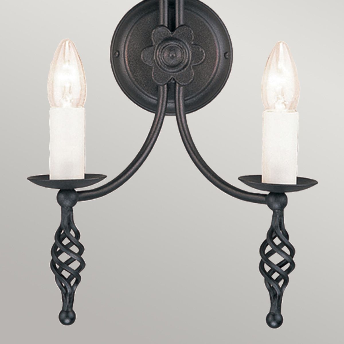 Belfry Steel 2 Light Wall Light Black - BY2-BLACK