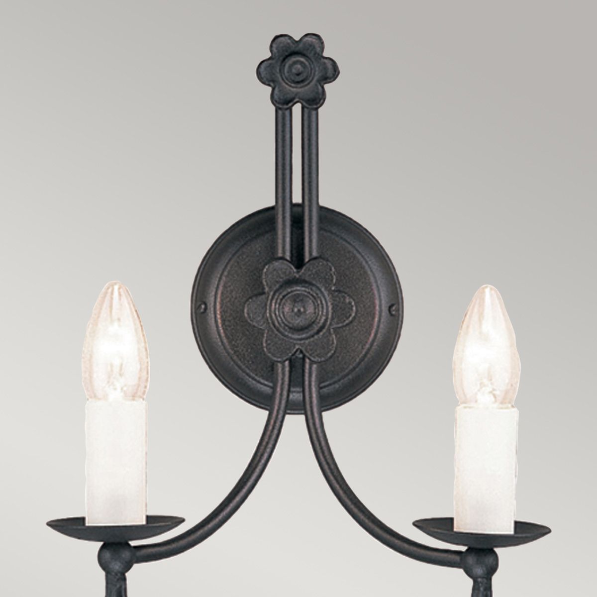 Belfry Steel 2 Light Wall Light Black - BY2-BLACK