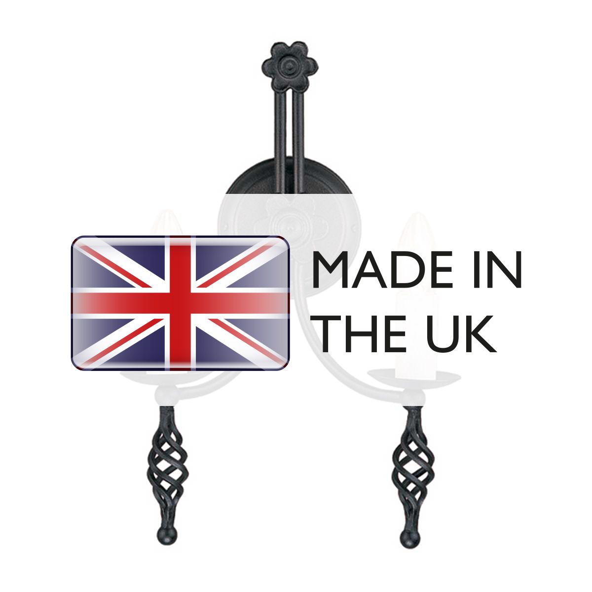 Belfry Steel 2 Light Wall Light Black - BY2-BLACK