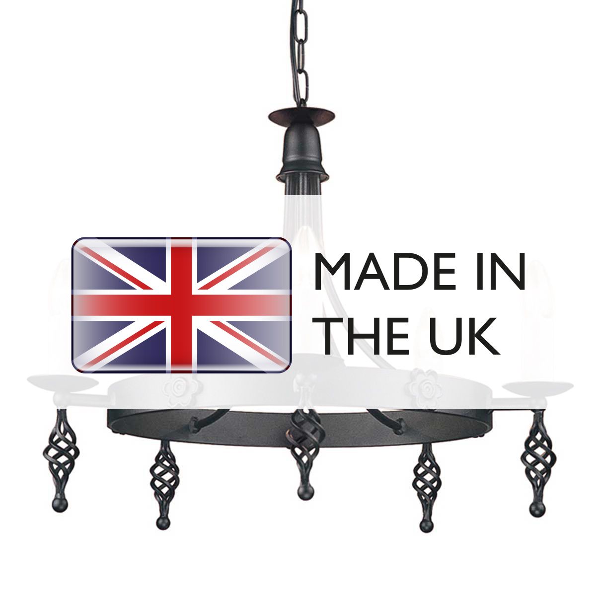 Belfry Steel 5 Light Chandelier Black - BY5-BLACK