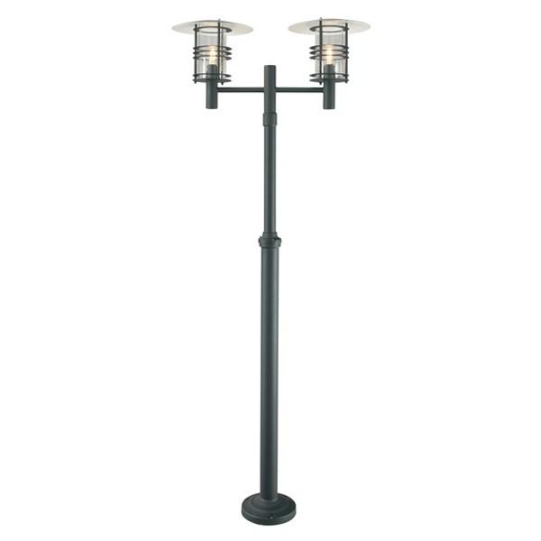 Stockholm Adjustable Post Light 2 Light Steel Black - NLYS.283B