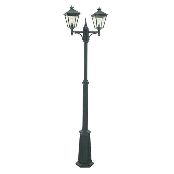 London 2 Light Post Light Aluminium Black or White